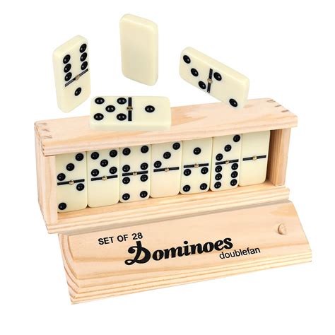 Doublefan Dominoes Double 6 Domino Game Set With Spinner For Kids