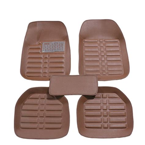 5pc Universal Auto Car Floor Mats Front And Rear Liner Waterproof