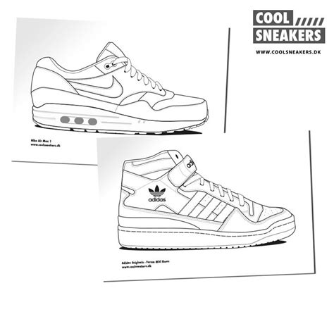 Sneakers Printables Cool Sneakers Coloring Pages Art Connection