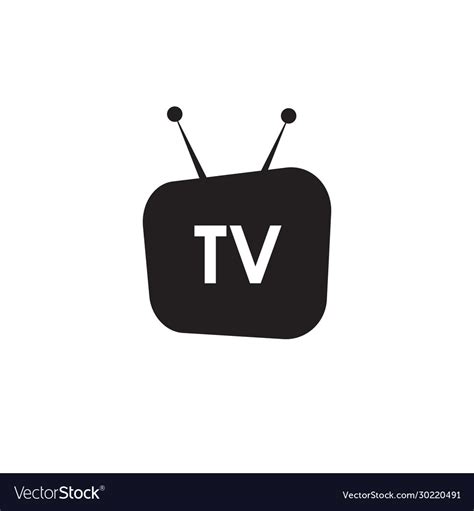 Tv Channel Program Icon Logo Design Template Vector Image