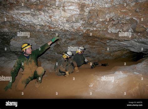 Mammoth Cave National Park Tourist Wild Cave Tour Stock Photo Alamy