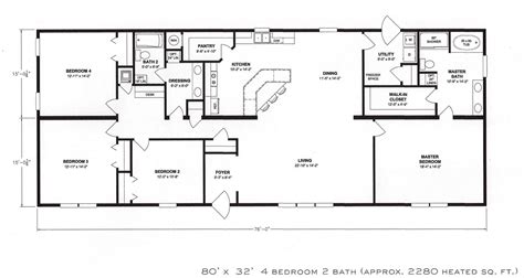 Best 4 Bedroom House Floor Plans 1 Story Popular New Home Floor Plans