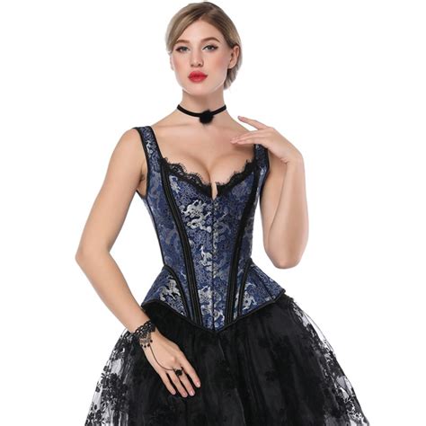 Buy Steampunk Corset Women Gothic Clothing Bustier Sexy Overbust Retro Clothes