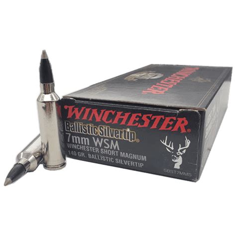 Winchester Ballistic Silvertip 7mm Wsm 140 Gr Polymer Tip Rifle Amm