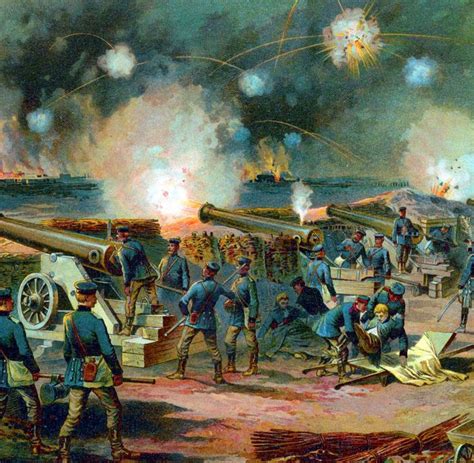 Prussian Artillery At The Siege Of Strasbourg Franco Prussian War In