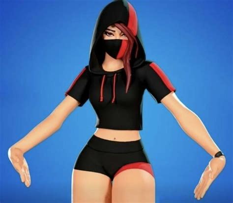 Ninja Girl Black Red Skin Fortinite Fortnite Girl Gamer Girl Hot