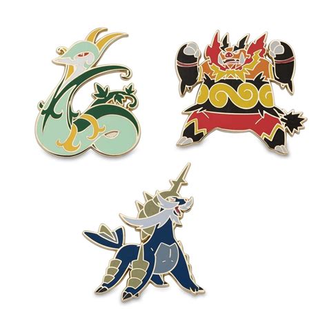 Serperior Emboar And Samurott Pokémon Pins 3 Pack Pokémon Center