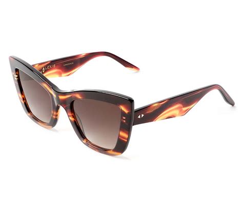 Alexis Amor Valentine Sunglasses In Smooth Caramel Stripe