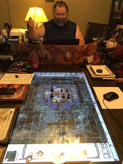 Homemade High Tech Dandd Playing Board Made Out Of An Old Dining Room