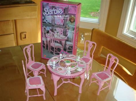 Barbie Sweet Roses Dining Table And Chairs Set By Mattel 1984 I