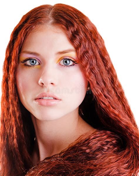 Pretty Girl With Red Hair Stock Image Image Of Style 9078795
