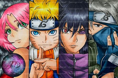 Naruto Team 7 Poster Drawingjemiart