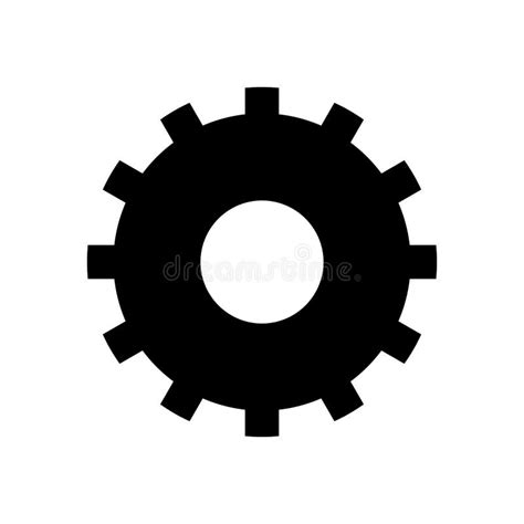 Cogwheel Or Gear Icon Simple Cog Wheel For Industrial Mechanism