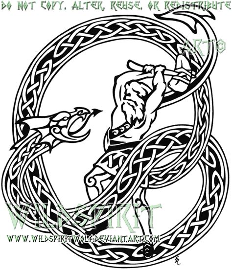 Thor Midgard Serpent Tattoo By Wildspiritwolf On Deviantart Serpent