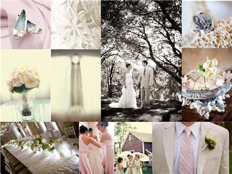 Blush And Ivory Pantone Wedding Styleboard The Dessy Group