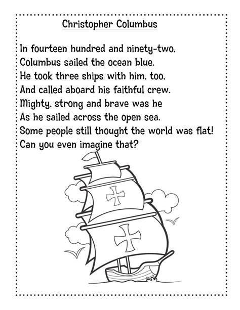 Engage Younger Kids With Columbus Day With Printable Coloring Pages