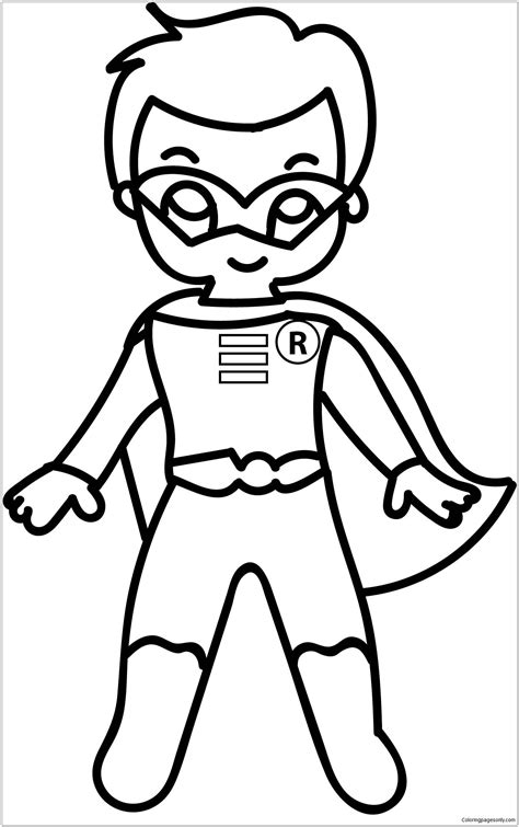 You can use our amazing online tool to color and edit the following female superhero coloring pages. Cartoon Superhero Coloring Page - Free Coloring Pages Online