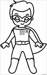 Coloring Superhero Cartoon Superman Costume Drawing Getdrawings sketch template