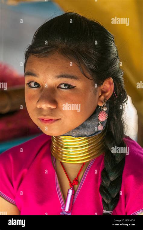 Long Necked Women From The Karen Tribe Thailand Stock Photo Alamy