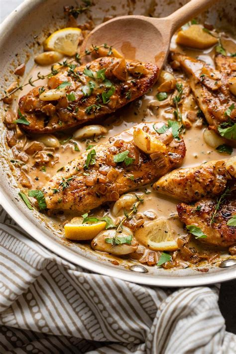 Creamy Garlic Chicken With Thyme Nourish And Fete