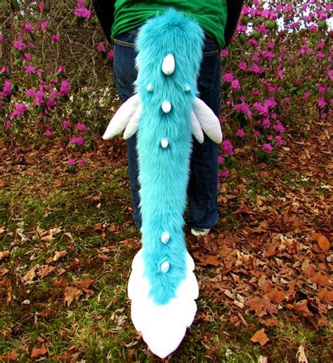 Fluffy Furry Angel Dragon Tail Any Color Cosplay Minky Fins E Etsy