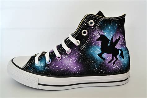 Unicorn Converse White Soles Custom Converse Painted