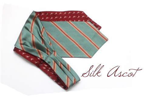 Mens Ascot Mens Cravat Woven Silk Day Cravat Reversible Ascot Tie A050