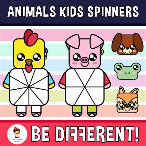 Animals Kids Spinners Clipart Clip Art Free Clip Art Spinners