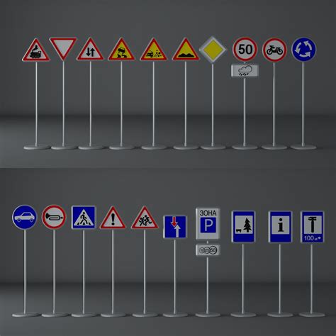 Road Signs Free 3d Models Download Free3d