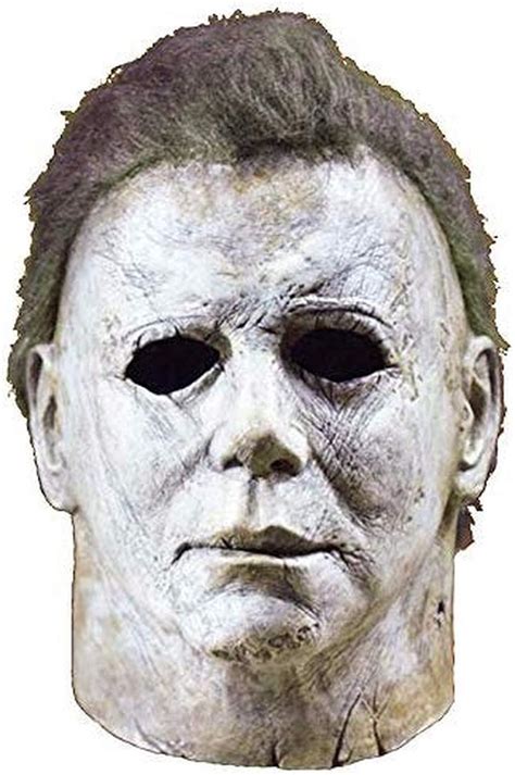 Ani·lnc Halloween Horror Mask Movie Killer Mask White Adult Full Head