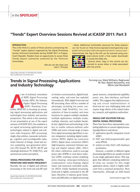I trust signal because it's well built, but more importantly, because of how it's built: (PDF) Trends in Signal Processing Applications and ...
