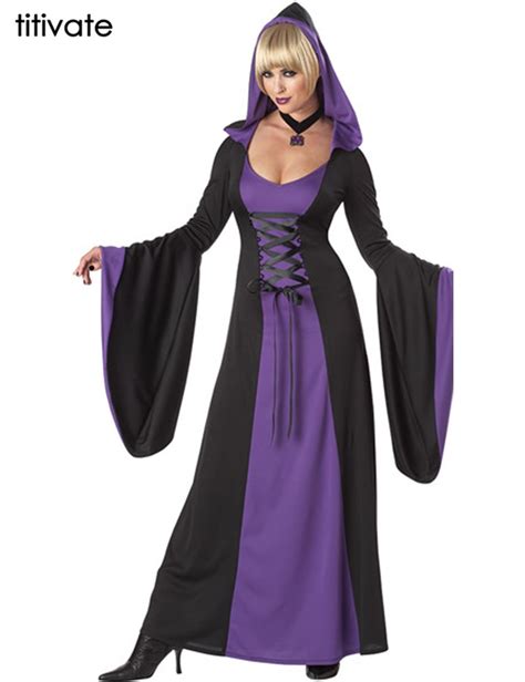 Titivate Hot Deluxe Wicked Queen Costume Womens Witch Evil Sorceress Cosplay Adult Halloween