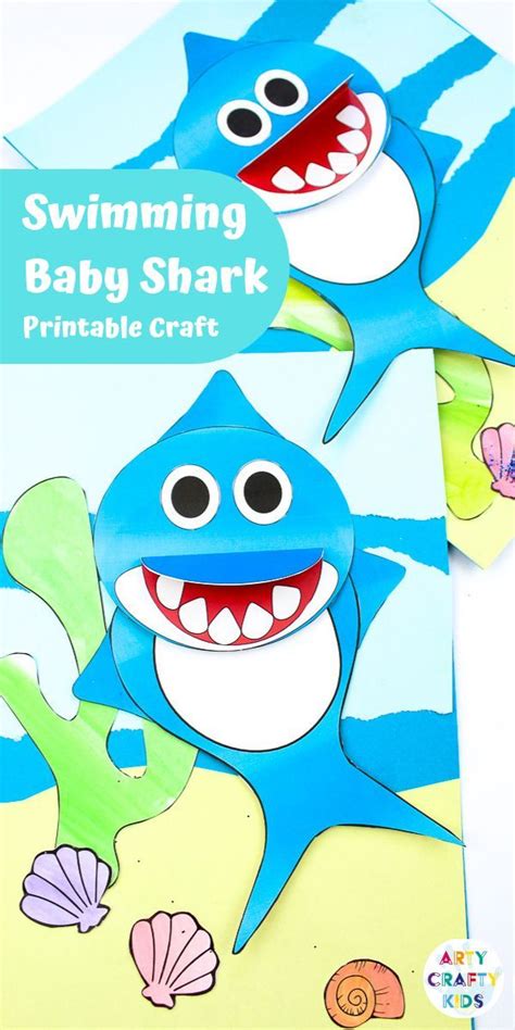 Swimming Baby Shark Craft Shark Craft Baby Shark Craft Shark Craft
