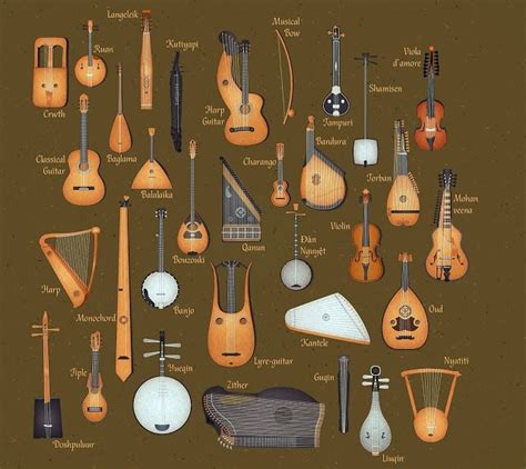 String Instruments From Different Times And Places All Cultures Employ