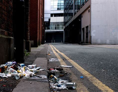 Dirty Downtown Manchester Morning Street Trash 4k Wallpaper And