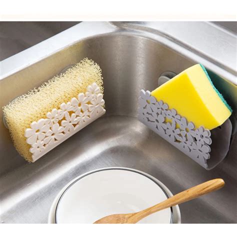 Kitchen Sink Suction Sponges Holder Storage Rack Suction Cup Sponge