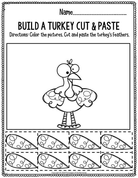 ️thanksgiving Cut And Paste Worksheets Free Download