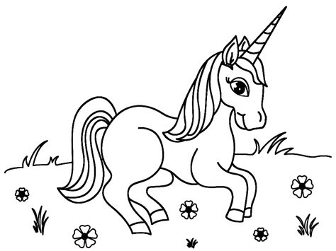Sketsa Gambar Untuk Mewarnai Unicorn Adzka