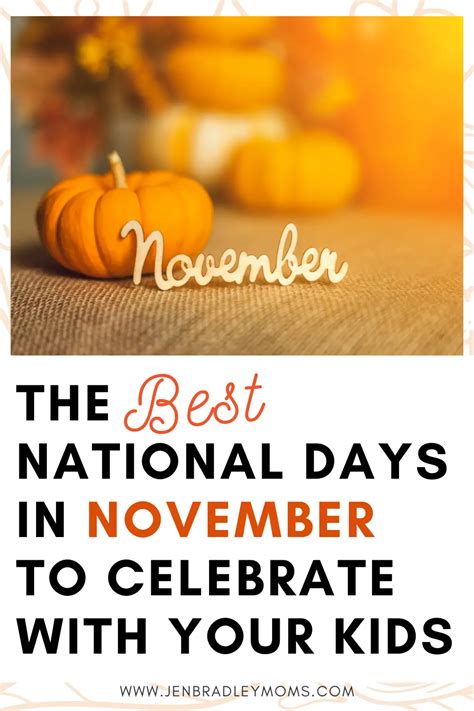 The Best November National Fun Days For Kids