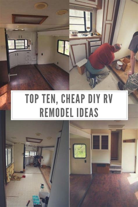 How to live in a car, van, or rv: Top Ten Cheap DIY RV Remodel Ideas | Diy rv, Remodeled campers, Travel trailer remodel