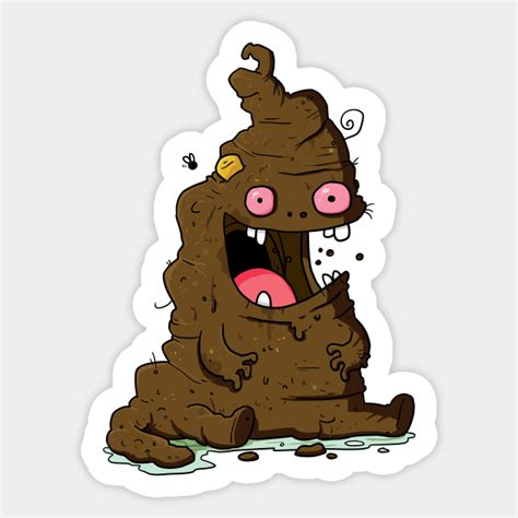 Stinky Poop Monster Monster Sticker Teepublic