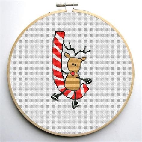 Only 099 Rudolph Reindeer Cross Stitch Pattern Craftsy Cross