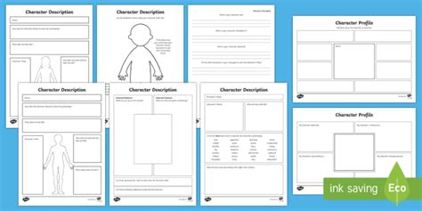 Design a Character Template Activity Set (Teacher-Made)