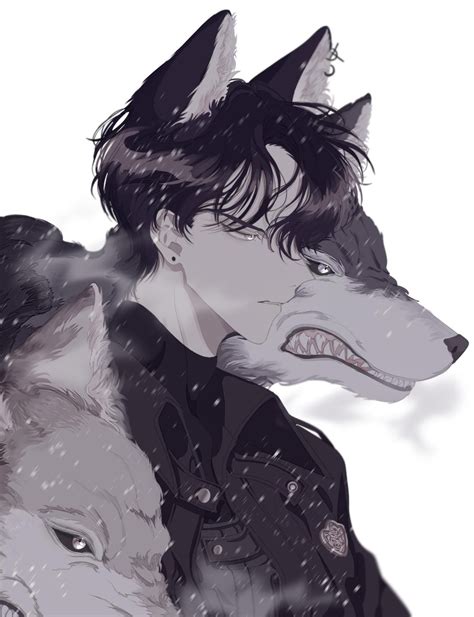 🤍𝓦𝓱𝓲𝓽𝓮 𝓭𝓻𝓪𝓰𝓸𝓷🖤 On Twitter In 2021 Wolf Boy Anime Anime Wolf Anime
