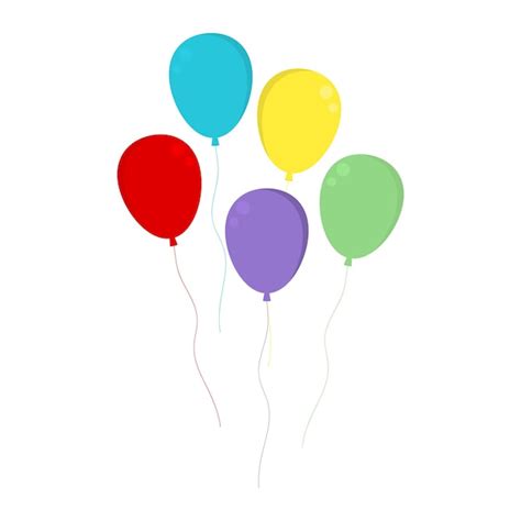 Premium Vector Balloon In Different Colors Set Of Simple Balloons For