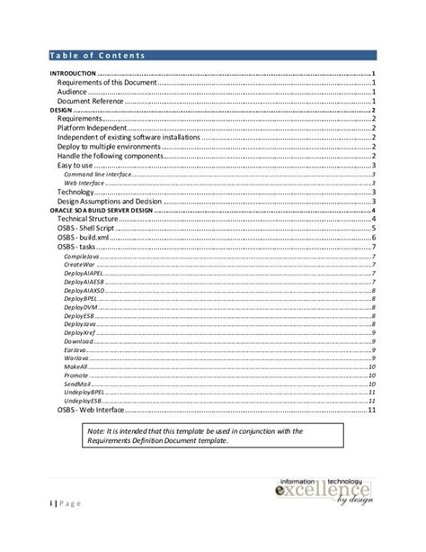 Sample Technical Design Document Template The Document Template