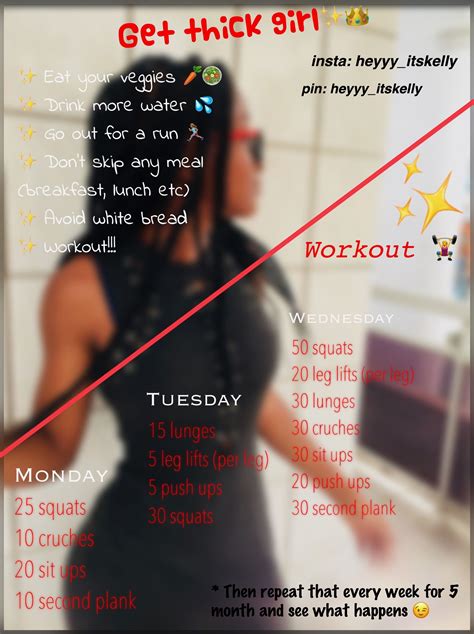 Gym Session Plan Slim Thick Workout Thick Body Workout Body Workout