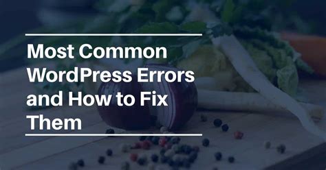 Most Common WordPress Errors And How To Fix Them MailOptin