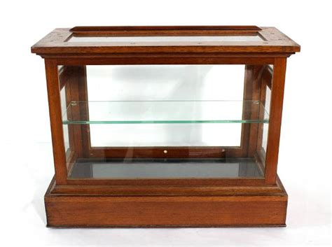 Glass Wood Table Top Display Case