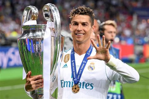 Cristiano ronaldo dos santos aveiro, oih (was born in funchal, madeira, portugal, february 5, 1985; Cristiano Ronaldo With UCL Trophy Wallpapers - Wallpaper Cave